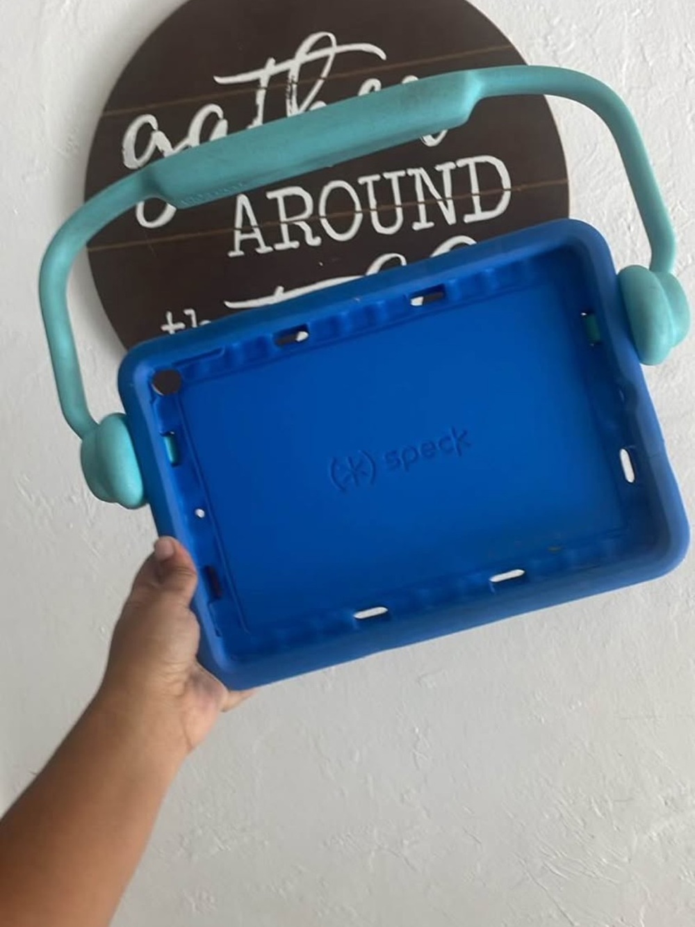 speck Kids Tablet Case in Bright Blue with Teal Handle